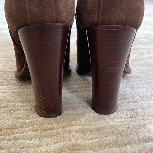 Ralph Lauren Purple Label Brown Suede Ankle Boots with Heel Size 35.5 - Picture 10 of 10